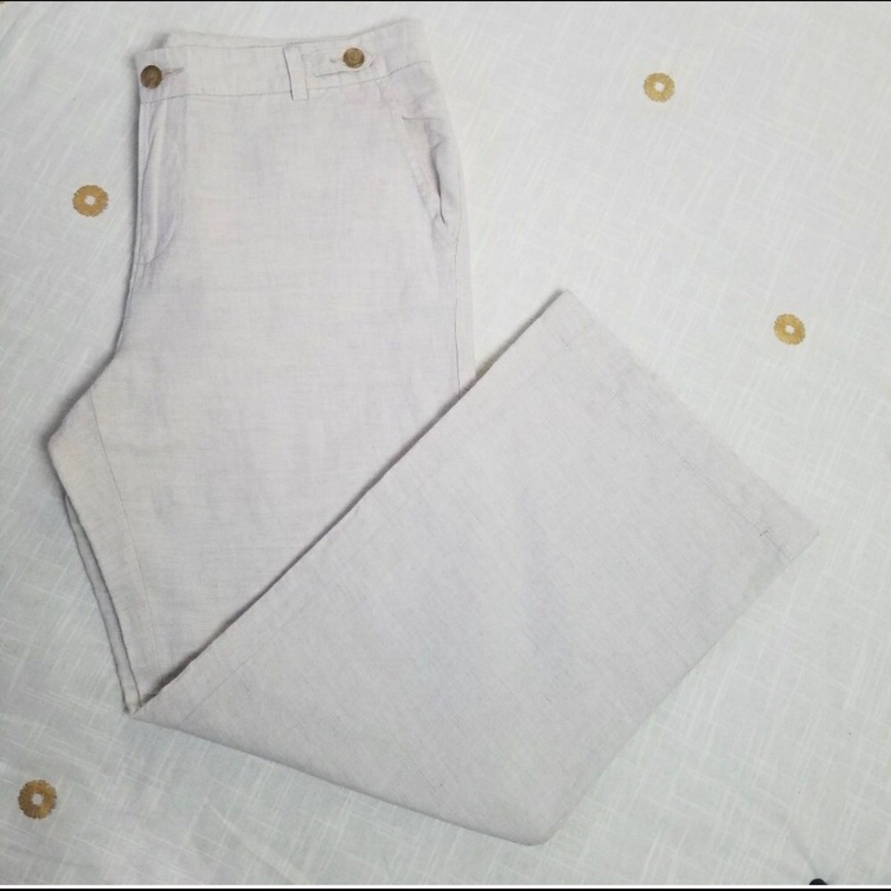 Banana Republic linen slacks.